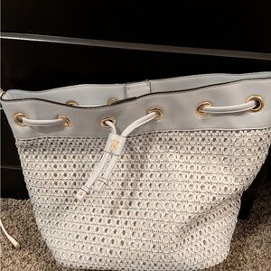 Victoria's Secret Elegant White and Gray Shoulder Bag